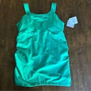New Mumberry Maternity Tank Pregnancy Support Top Green Medium Stretch